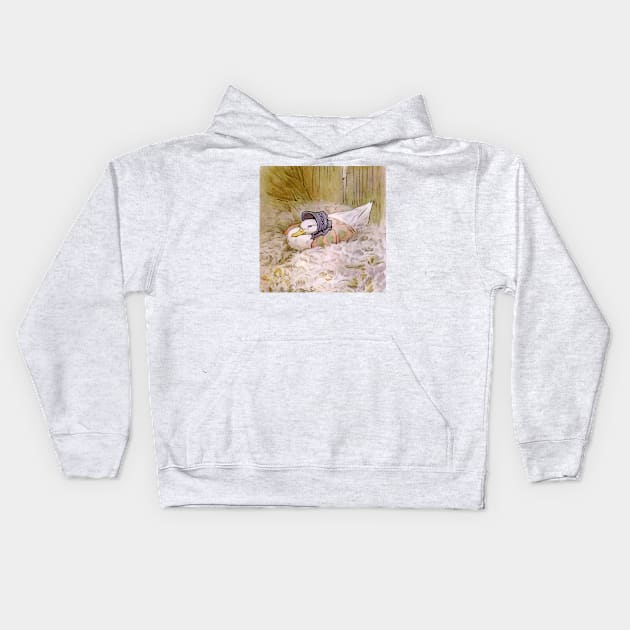 Jemima Puddle-Duck Hatching Her Eggs by Beatrix Potter Kids Hoodie by PatricianneK